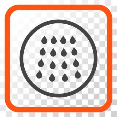 Damla vektör simgesi bir çerçeve içinde