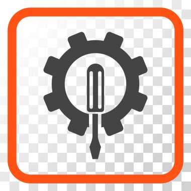 Bir çerçevedeki mühendislik vektör simgesi