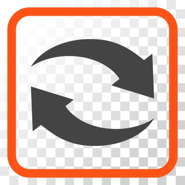 Exchange oklar bir çerçeve içinde simge vektör