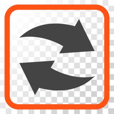 Exchange oklar bir çerçeve içinde simge vektör