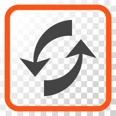 Exchange oklar bir çerçeve içinde simge vektör