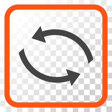 Exchange oklar bir çerçeve içinde simge vektör