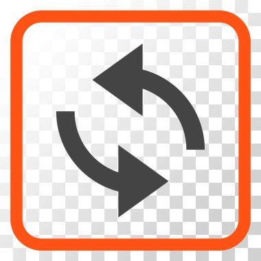 Exchange oklar bir çerçeve içinde simge vektör