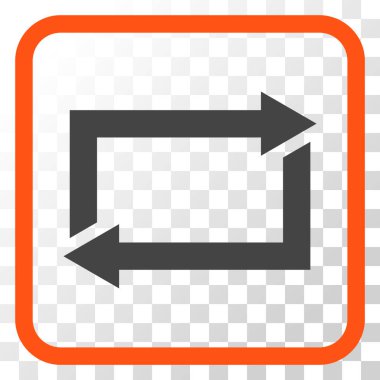 Exchange oklar bir çerçeve içinde simge vektör