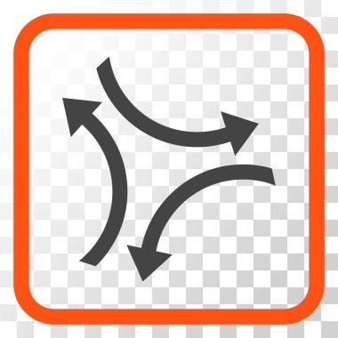 Exchange oklar bir çerçeve içinde simge vektör