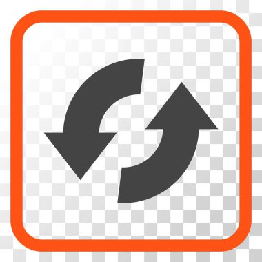 Exchange oklar bir çerçeve içinde simge vektör