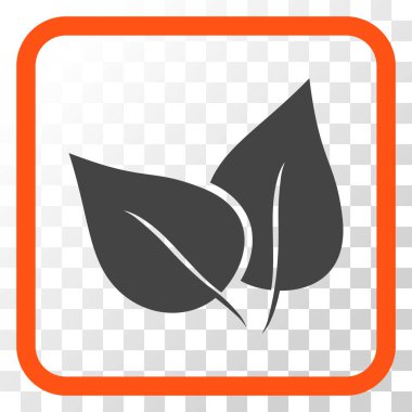 Flora Bitki vektör simgesi bir çerçeve içinde