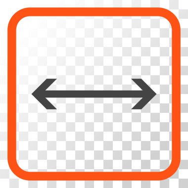 Yatay Çevir vektör simgesi bir çerçeve içinde