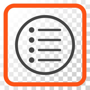 Öğeleri vektör simgesi bir çerçeve içinde