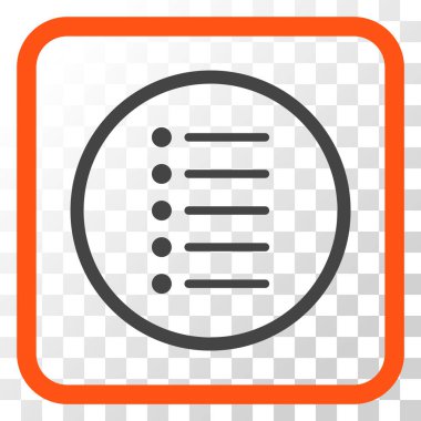 Öğeleri vektör simgesi bir çerçeve içinde