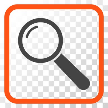 Büyüteç'i vektör simgesi bir çerçeve içinde