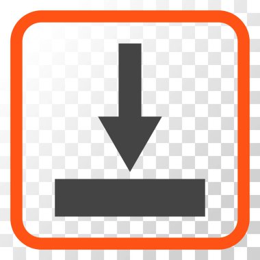 Alt vektör simgesi bir çerçeve içinde hareket