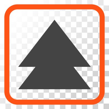 Vektör simgesi bir çerçeve içinde yukarı çıkar