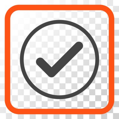 Tamam vektör simgesi bir çerçeve içinde