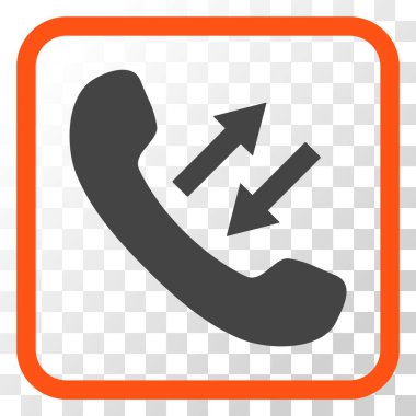 Vektör simgesi bir çerçevede konuşurken telefon