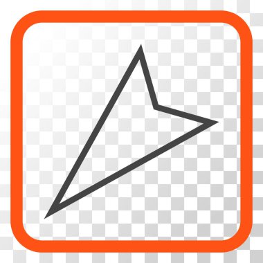 İşaretçi yaptı vektör simgesi bir çerçeve içinde aşağı