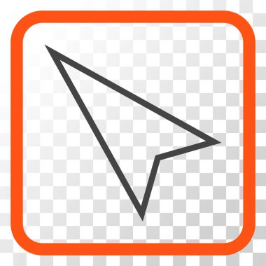 İşaretçi yaptı vektör simgesi bir çerçeve içinde yukarı