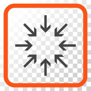 Basınç oklar bir çerçeve içinde simge vektör