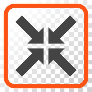 Basınç oklar bir çerçeve içinde simge vektör