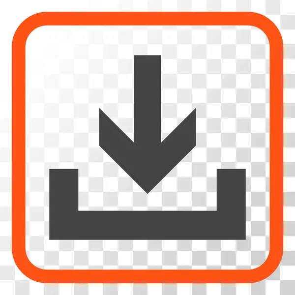 Downloads Vektor-Symbol in einem Rahmen — Stockvektor