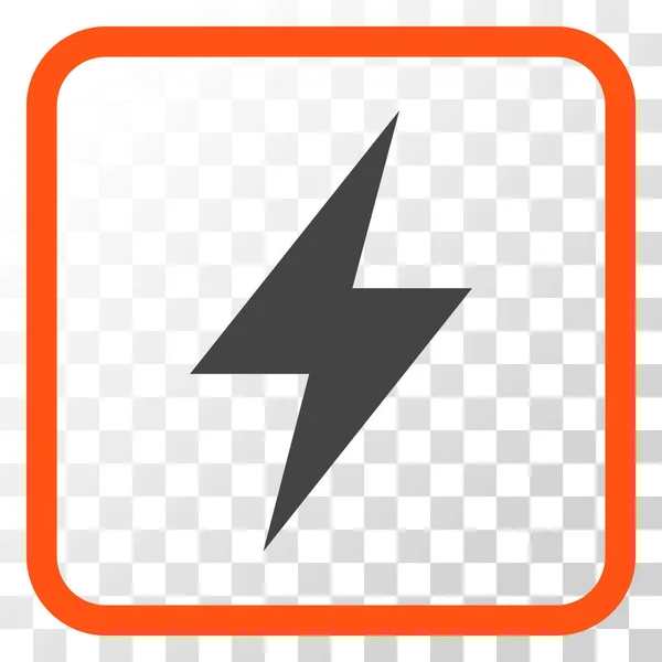 Electric Strike Vector Icon In a Frame — Stock Vector