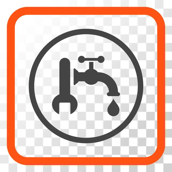 Plumbing Vector Icon In a Frame — Stock Vector