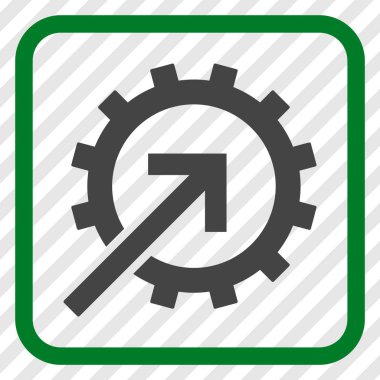 COG Tümleştirme vektör simgesi bir çerçeve içinde