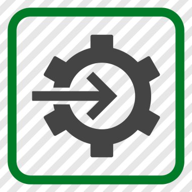 COG Tümleştirme vektör simgesi bir çerçeve içinde