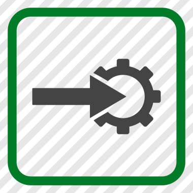 COG Tümleştirme vektör simgesi bir çerçeve içinde