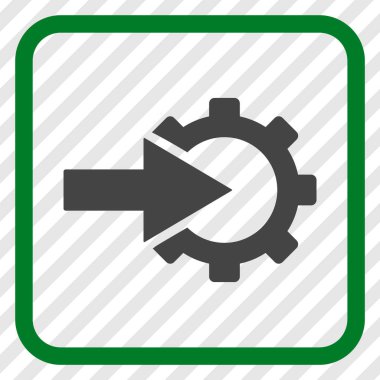 COG Tümleştirme vektör simgesi bir çerçeve içinde