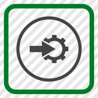 COG Tümleştirme vektör simgesi bir çerçeve içinde