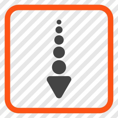 Vektör simgesi bir çerçeve içinde aşağı ok