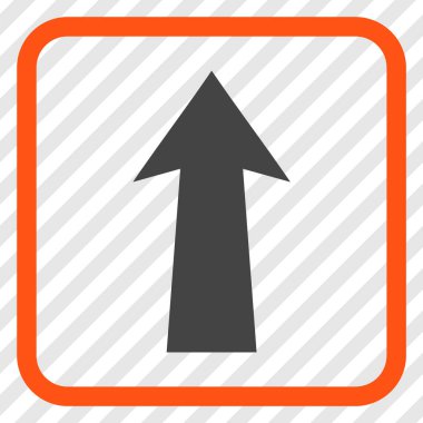 Vektör simgesi bir çerçeve içinde yukarı ok