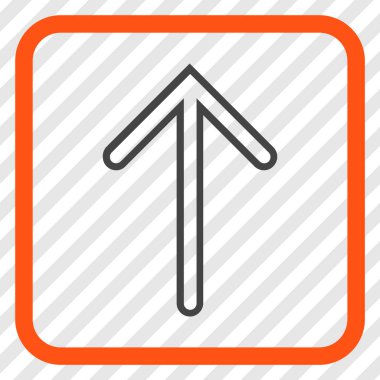 Vektör simgesi bir çerçeve içinde yukarı ok