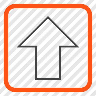 Vektör simgesi bir çerçeve içinde yukarı ok