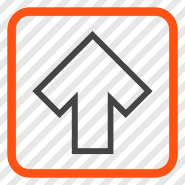 Vektör simgesi bir çerçeve içinde yukarı ok