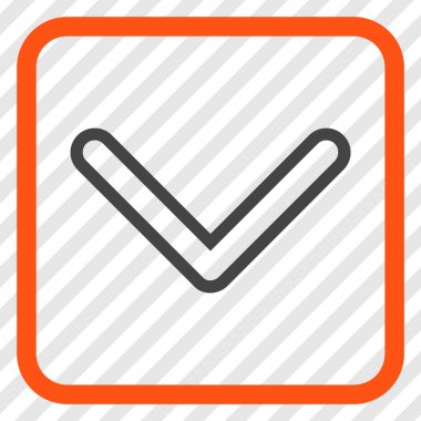 Vektör simgesi bir çerçeve içinde aşağı ok ucu