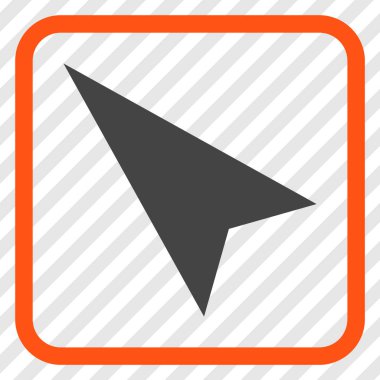 Ok ucu sol yukarı vektör simgesi bir çerçeve içinde