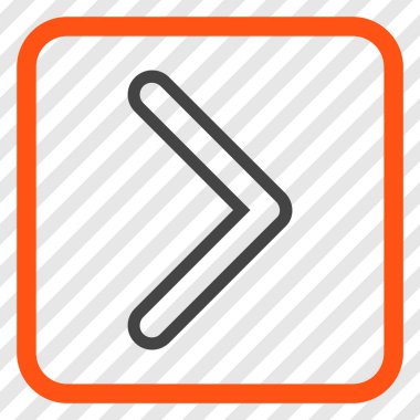 Ok ucu doğru vektör simgesi bir çerçeve içinde