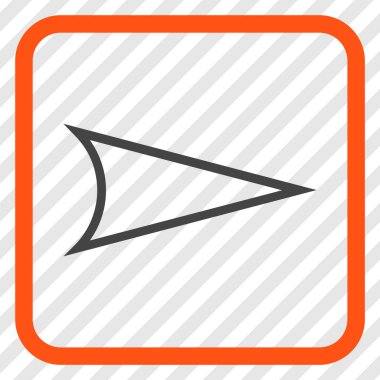 Ok ucu doğru vektör simgesi bir çerçeve içinde