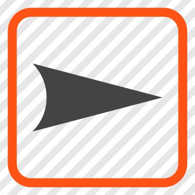 Ok ucu doğru vektör simgesi bir çerçeve içinde