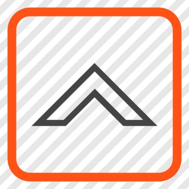 Vektör simgesi bir çerçeve içinde yukarı ok ucu