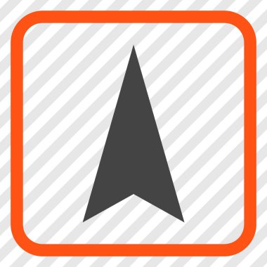 Vektör simgesi bir çerçeve içinde yukarı ok ucu