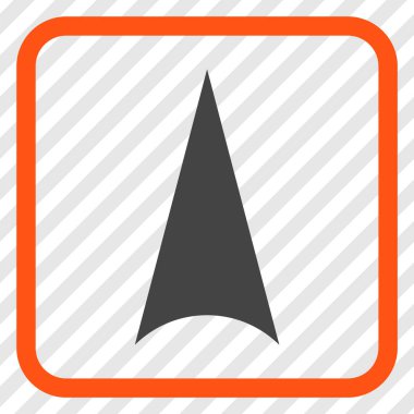 Vektör simgesi bir çerçeve içinde yukarı ok ucu