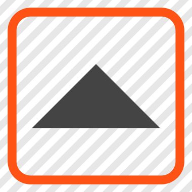 Vektör simgesi bir çerçeve içinde yukarı ok ucu