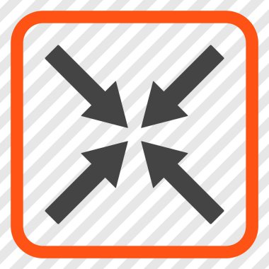 Merkezi oklar bir çerçeve içinde simge vektör