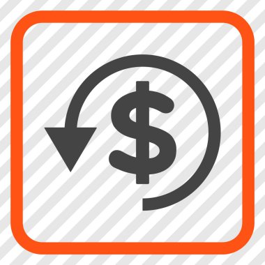 Ters ibraz vektör simgesi bir çerçeve içinde