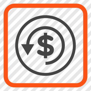 Ters ibraz vektör simgesi bir çerçeve içinde