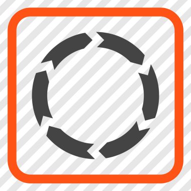 Dolaşım vektör simgesi bir çerçeve içinde