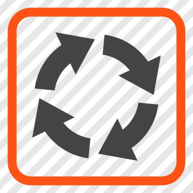 Dolaşım vektör simgesi bir çerçeve içinde